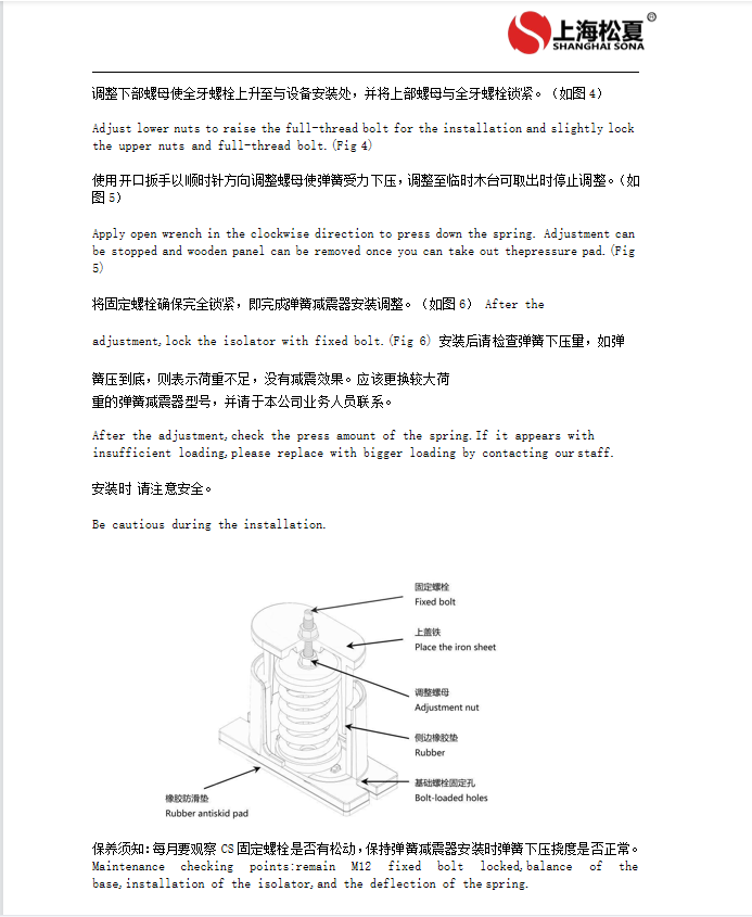 JB鋁合金彈簧減震器安裝說明2